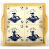 Image 1 : Holland Delft Tile and Oak Wood Tray