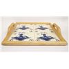 Image 2 : Holland Delft Tile and Oak Wood Tray