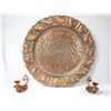 Image 2 : Gregorian Copper Platter and 2 Candleholders