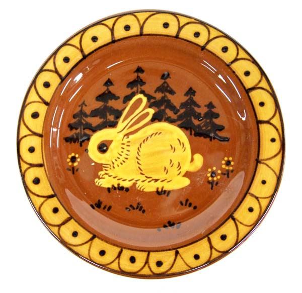 Greek Rabbit Pottery Plate