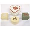 Image 1 : 4 English Wedgewood Bisque Porcelain Trinket Boxes