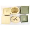 Image 3 : 4 English Wedgewood Bisque Porcelain Trinket Boxes