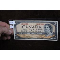 1954 Canadian Fifty Dollar Bill