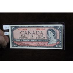 1954 Canadian Two Dollar Bill