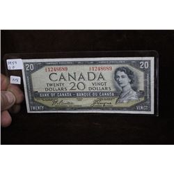 1954DF Canadian Twenty Dollar Bill