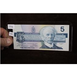 1986 Canadian Five Dollar Bill