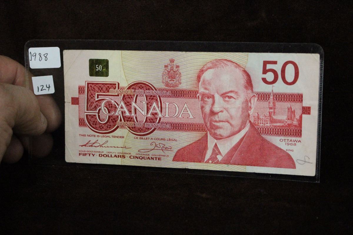 1988 Canadian Fifty Dollar Bill