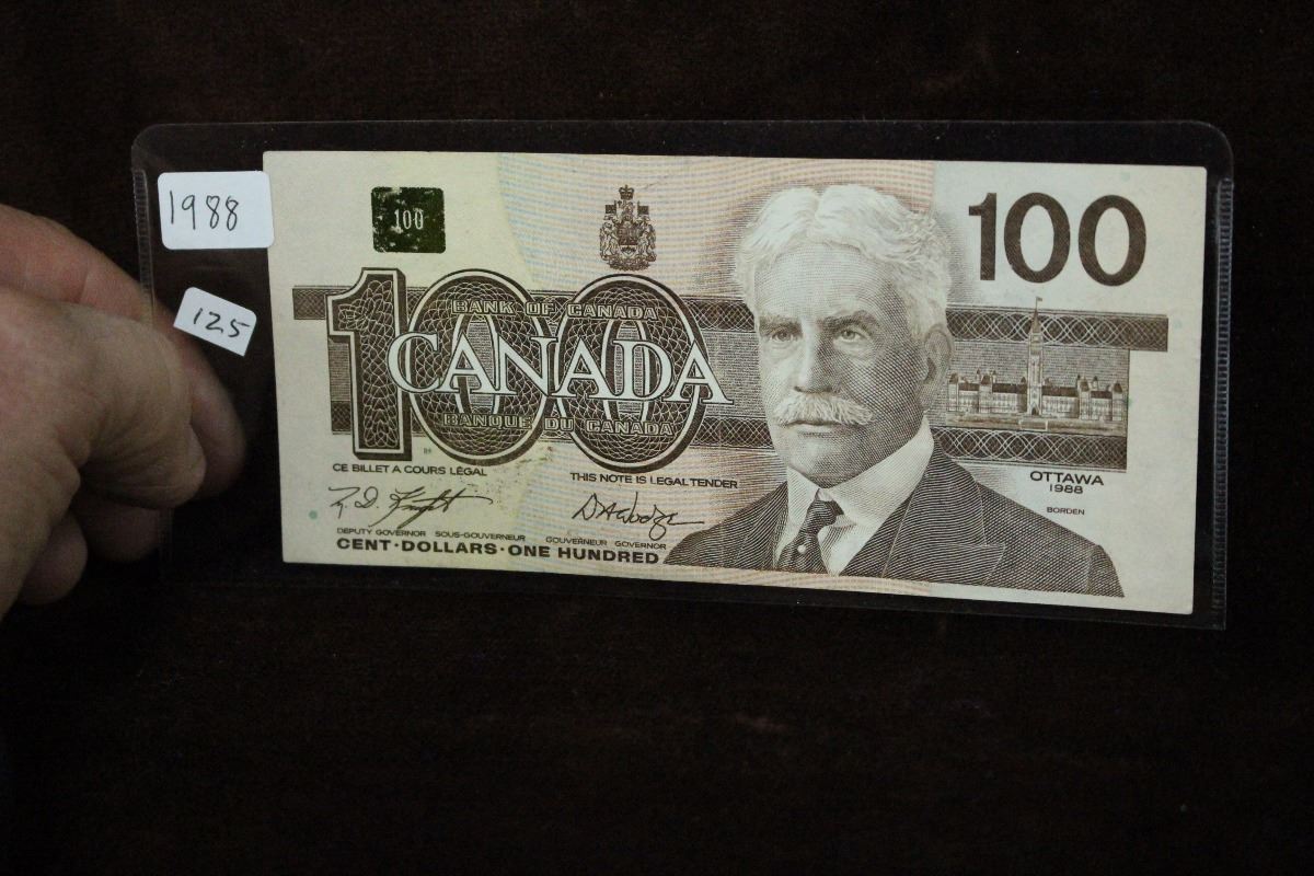 1988 Canadian One Hundred Dollar Bill 1988-canadian-one-hundred-dollar-bill