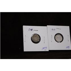 1899; 1899 Cdn. Small Five Cent Coins