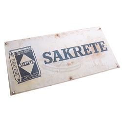 Banshee (TV) - "Sakrete" Concrete Sign from "The Forge" Bar Front Door - 18876