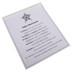 Banshee (TV) - Banshee County Sheriff Dept. Value Statement Sign - 18869