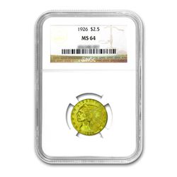 1926 $2.50 Liberty GOLD Quarter Eagle NGC MS64