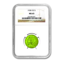 1928 $2.50 Liberty GOLD Quarter Eagle NGC MS65