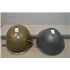 Image 1 : Lot : Two Military Helmets w/leather liners