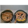 Image 2 : Lot : Two Military Helmets w/leather liners