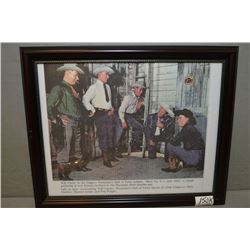 Framed Copy of Newspaper Article : Wilf Carter in the Calgary Horseman's Hall of Fame Exhibit : Barn