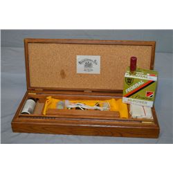 Lot of Three Items : Lightwood & Son Ducks Unlimited Deluxe Shotgun Cleaning Kit in fitted wooden ca
