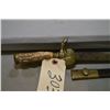 Image 2 : Antique Scottish ? Dagger w/ approx 16" blade [ w/ brass & leather wrapped scabbard, w/ hoof & shell