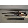 Image 1 : Lot : Two Mauser Bayonets w/scabbards [ one has a leather frog, stamped NPEAY3EHE 44 ? ]