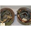Image 2 : Lot : Two Military Helmets w/liners & straps [ one has tag says British Third Division - one has cam
