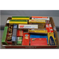 Tray Lot: Various Part Boxes of ammo & bullets including : some primed brass : .303 Savage, .30 -06,