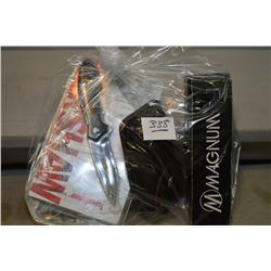 Bag Lot : Lakota Little Hawk Folding knife w/leather sheath - Kershaw folding knife new in pkg - Two