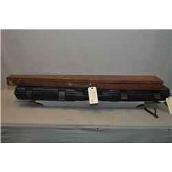 Lot : Two Items - Black Pillarlock luggage style foam lined gun case - wooden hand made gun case
