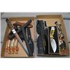 Image 1 : Two Tray Lots : Reproduction Knives, Short Swords, etc.