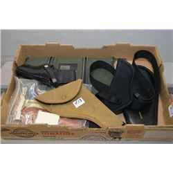 Large Tray Lot : Two Browning soft pistol cases - new Phoenix lined Sportsman holster fits 6" Ruger 