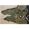 Image 1 : Box Lot : Asstd Military Web Items : Mess Kit in pouch, pouches, belts, Russian cleaning kit, Holste