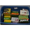 Image 1 : Small Plastic Tub : Approx 4 Boxes .20 Ga Shot Shells - 4 Boxes .28 Ga Shot Shells - 1 & Part Box .4