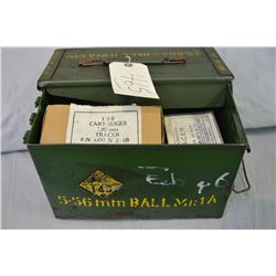 Small Green Miltiary Metal Ammo Box : Approx 200 rnds Boxes 7.92 MM Tracer Ammo - 2 Boxes .303 Trace