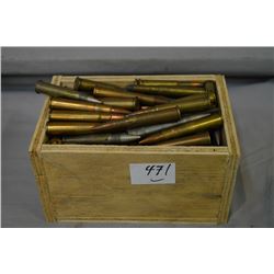 Small Wood Box : Approx 100 Rnds Unknown Cal Collector's Ammo