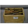 Image 1 : Small Wood Box : Approx 100 Rnds Unknown Cal Collector's Ammo