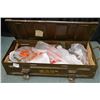 Image 1 : Brown Metal Military Ammo Box : Full of Various Caliber Bullets [ .350 etc ]