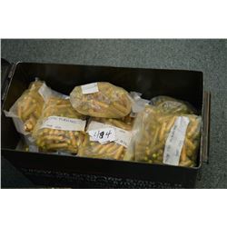 Green Metal Military Ammo Box : Approx. 20 Bags .308 Bullets