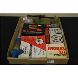 Tray Lot : Shooter's Special : Redding Scale - 2 Saw Guages - Case Lg Gauge - 3 Lee Loaders - Black 