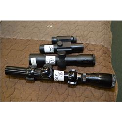 Lot of Three Scopes: Ultra Lux 4 x 25 - Bushnell BAnner 2.5 w/rings - Mark 5V Sight that needs batte