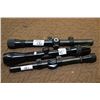 Image 1 : Lot : Three Scopes : Bushnell Scope Chief 1V 4X - Weaver D6 w/rings mssing screw cap - Weaver Marksm