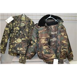 Lot of Two Items : Camo Winter Coat w/pants - camo jacket & pants