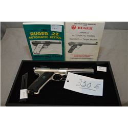 Ruger Model Mark II Target .22 LR Cal 10 Shot Semi Auto Pistol w/ 140 mm bbl [ stainless finish, blu