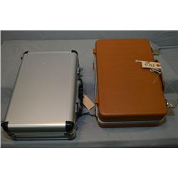 Lot of Two Luggage Style Pistol Cases [ one combo lock - one has keys ]