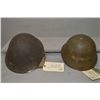 Image 1 : Lot Two Items : WW II Japanese Military Helmet [ no liner, just a cord ] - WW II Canadian Helmet w/l