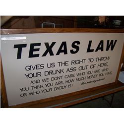 Texas Dance Hall Oak Framed Custom Sign on Sign Board, 50"x26.5", NO SHIPPING, PICK-UP ONLY