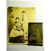 Image 1 : 2.625" x 4.25" Victorian Tin Type with matching photo, two ladies, very nice