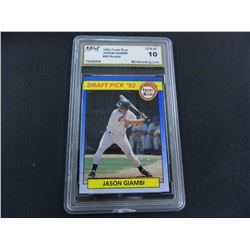 1992 Front Row #40 Jason Giambi Rookie Card, MGS Graded 10