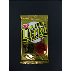 Six (6) Unopened packs of 1992 Fleer Ultra Series 1 Baseball Cards, 14 cards per pack