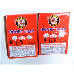 Two (2) Boxes of Booby Traps (Pull String), pull and pops, 12 pcs per box, Cannon Brand