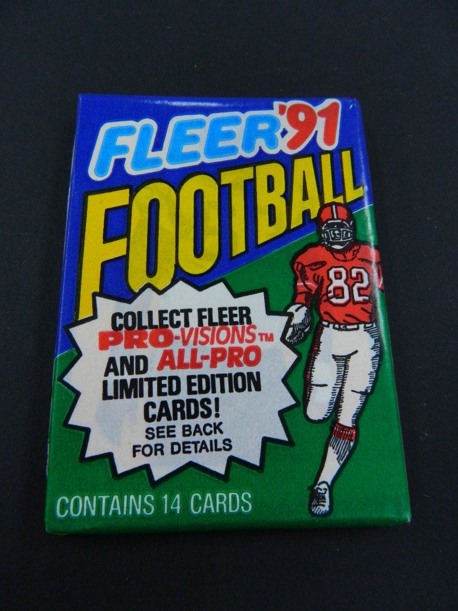 Six 6 Unopened Packs Of 1991 Fleer Football Cards 14 Cards Per