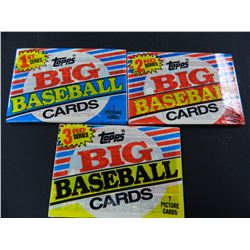 One of Each 1988 Topps BIG Baseball Cards Unopened Packs, 7 Cards per pack, Series 1,2 &3